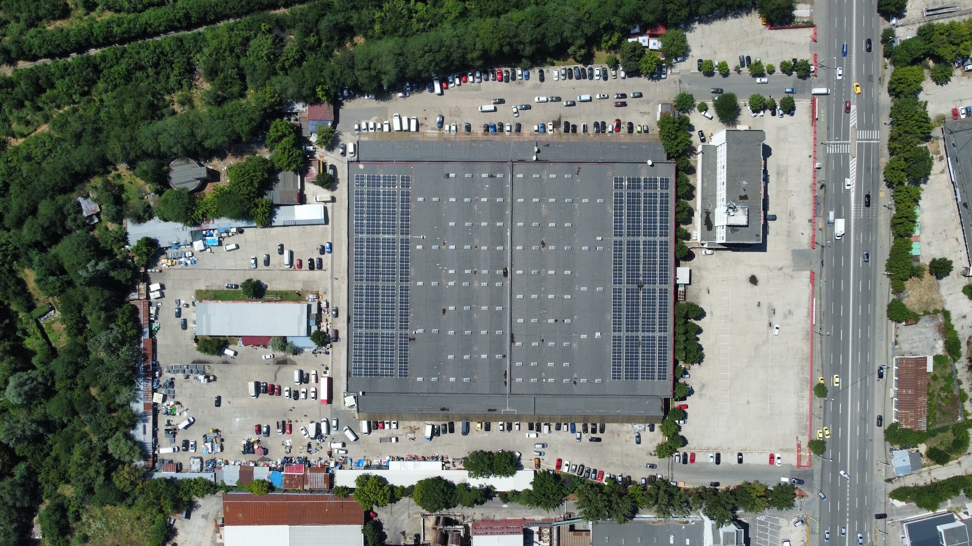 Vedere aeriană Centrul Comercial Banie