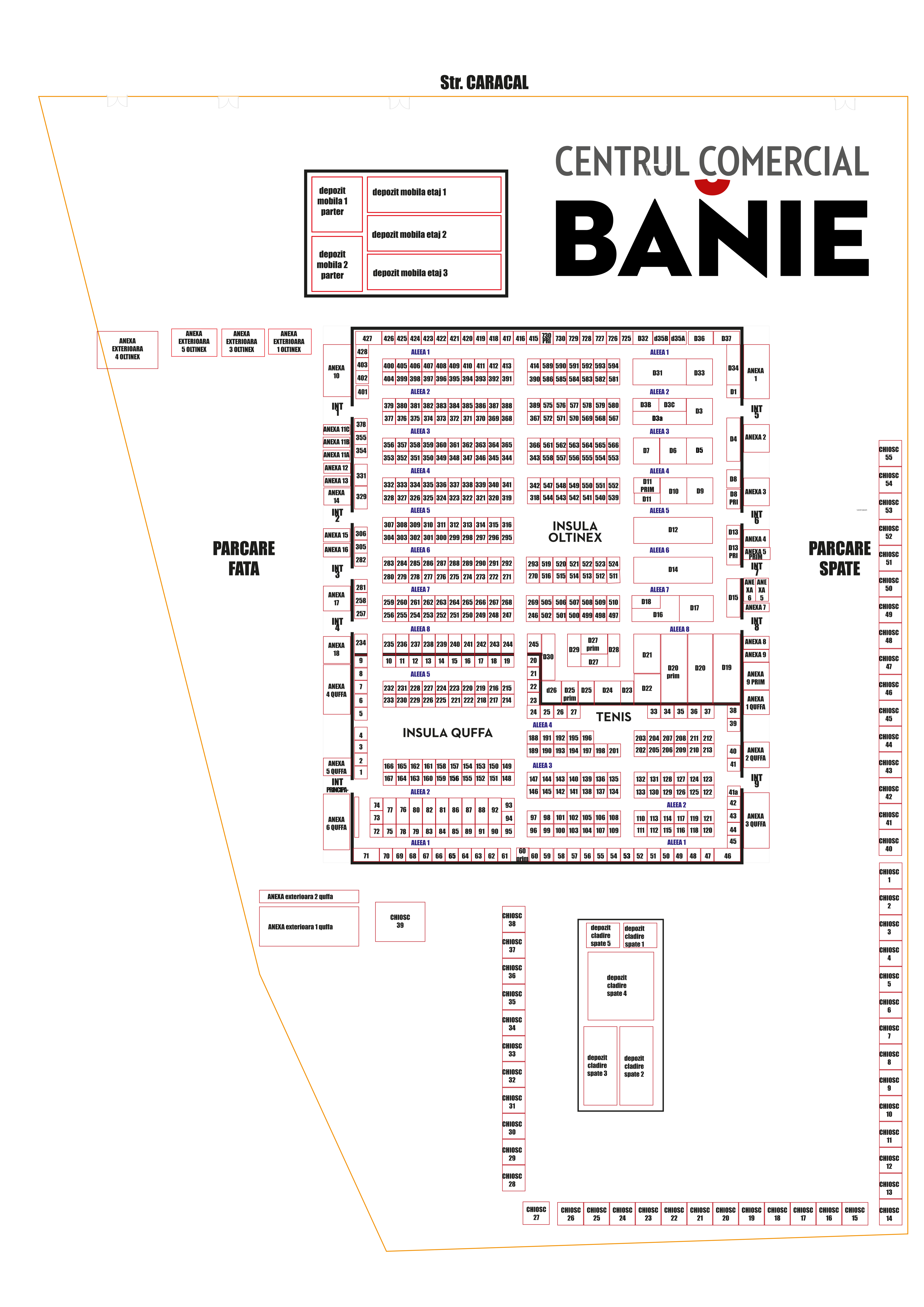Harta Centrul Comercial Banie